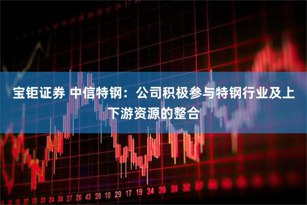 宝钜证券 中信特钢：公司积极参与特钢行业及上下游资源的整合