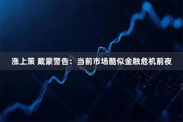 涨上策 戴蒙警告：当前市场酷似金融危机前夜